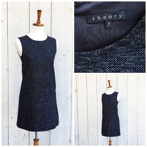 Theory Designer Wool Blend Shift Dress Size 2